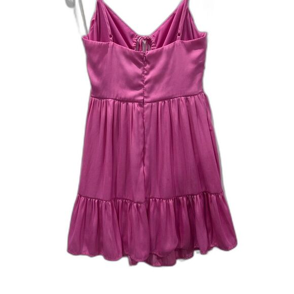 Pink Allison & Kelly Summer Spaghetti Strap Cut out Contemporary Beach NWT Sz M - Picture 6 of 8